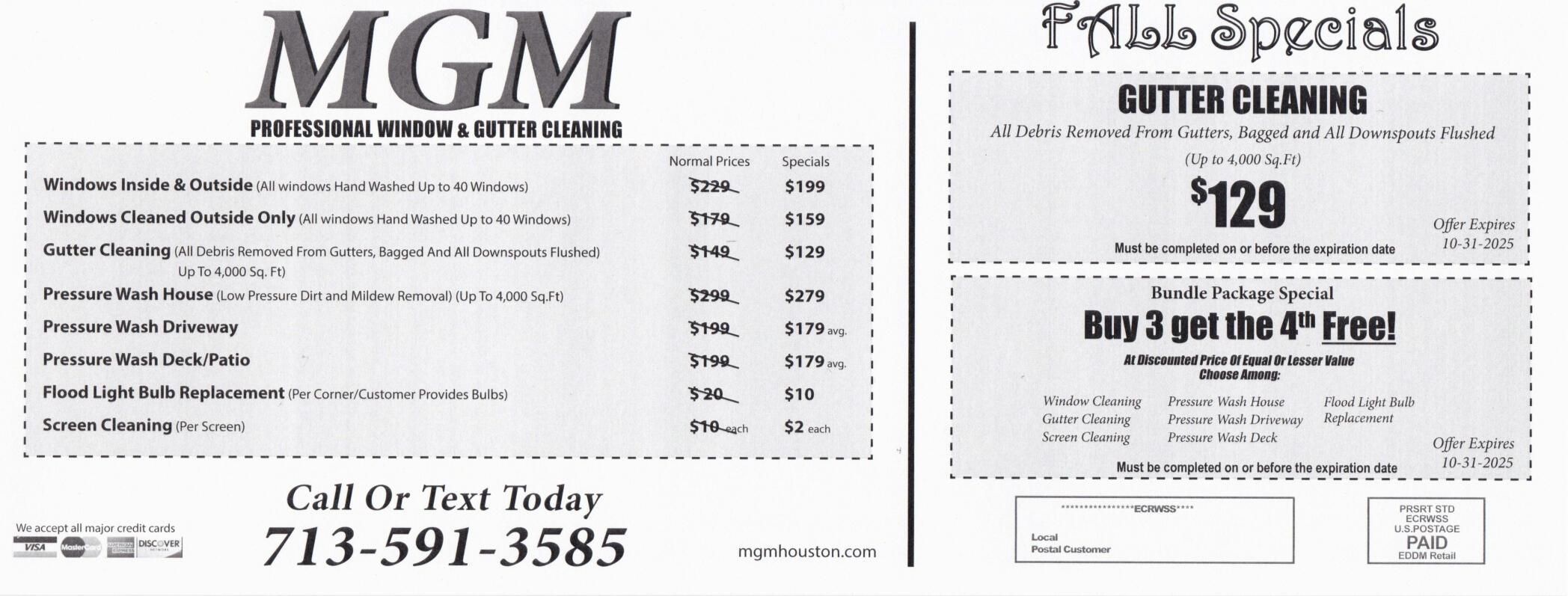 MGM Houston,TX Specials MGM Houston,TX Specials