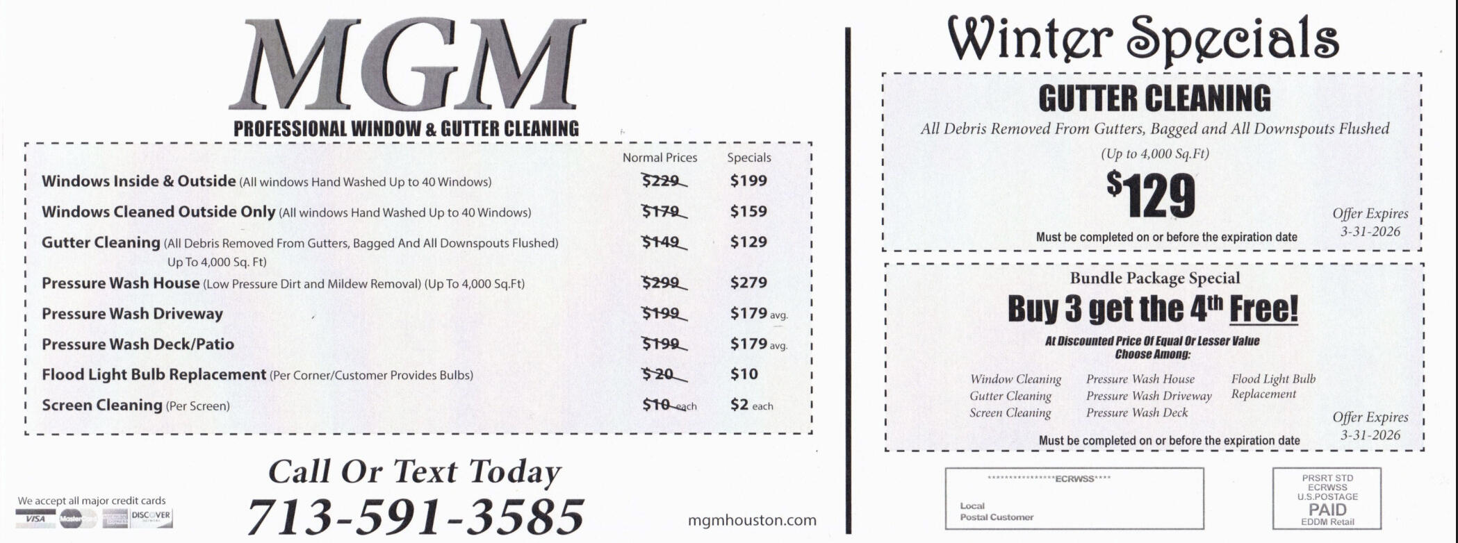 MGM Houston,TX Specials MGM Houston,TX Specials