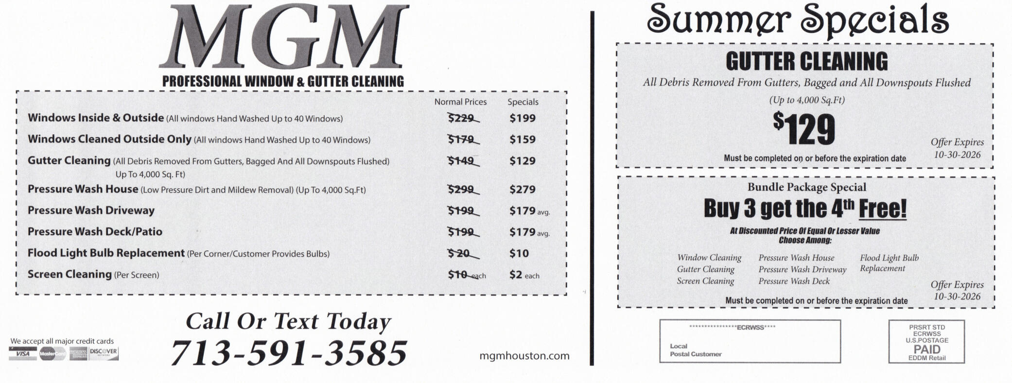 MGM Houston,TX Specials MGM Houston,TX Specials
